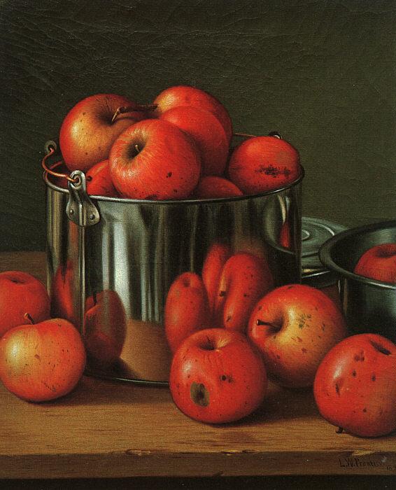 Levi Wells Prentice Apples in a Tin Pail oil painting picture